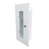 Recessed built-in cabinet for 10 lbs powder fire extinguishers, pre-painted flat white