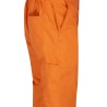 100% flame-resistant orange safety coverall, ARC 2, with high-visibility reflective stripes