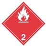 Flammable gas, classe 2 placard, 10-3/4 in X 10-3/4 in. Use in the transportation of hazardous materials.