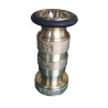 Brass NPSH female threaded nozzle with adjustable stream for 1.5" diameter fire hose
