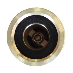 Brass NPSH female threaded nozzle with adjustable stream for 1.5" diameter fire hose