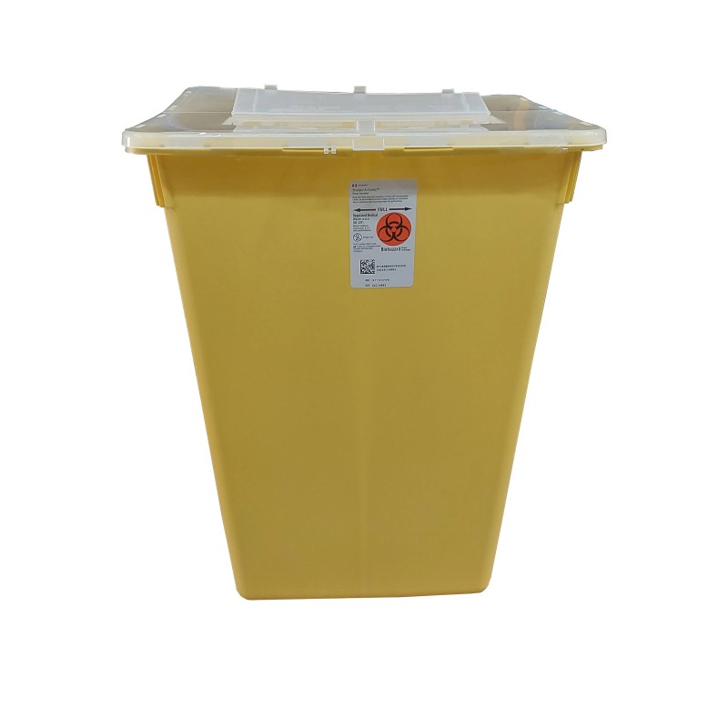 General purpose large volume sharp waste containers, 37.8 liters (10 US gallons).