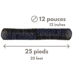 Conduit ventilation souple et armature 12po-25pi pour purificateur air