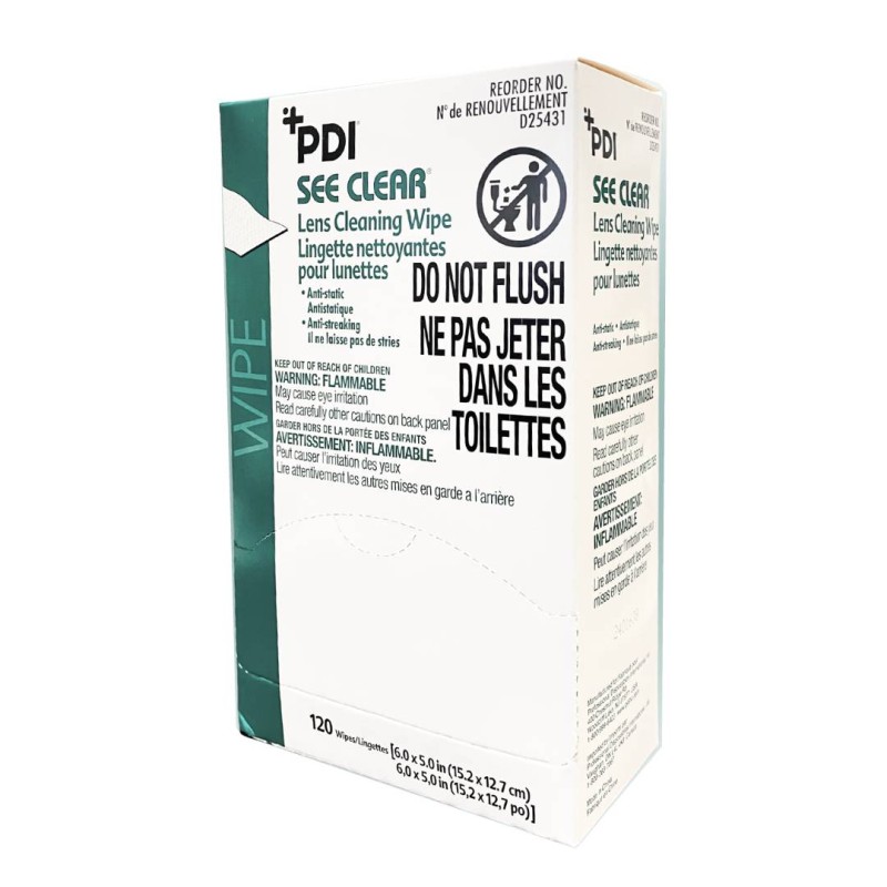 antistatic lens cleaning wipe, box of 100