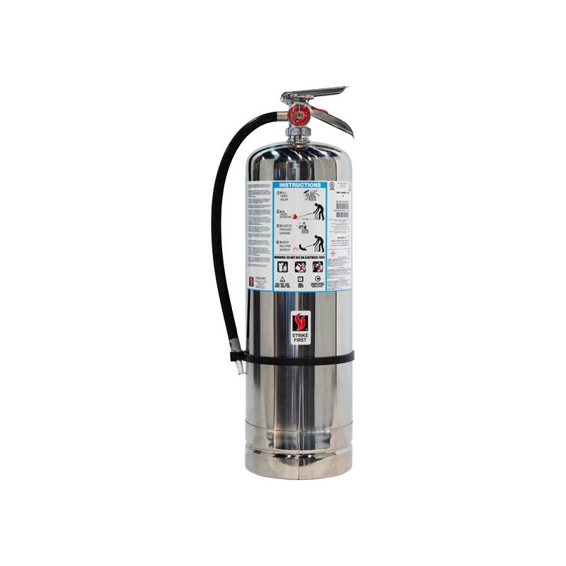 Portable pressurized water fire extinguisher, 2.4 Gal Strike First