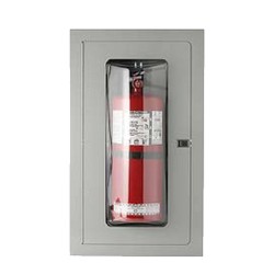 Cabinet semi-encastré pour extincteurs à eau de 2.5 gal, à CO2 de 10 lbs ou à poudre de 20 lbs.