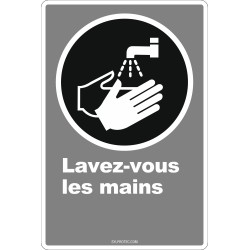 Affiche CDN «Lavez-vous les mains» en français: formats variés, matériaux divers, d’autres langues & options