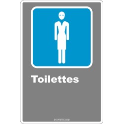 Affiche CDN «Toilette» pour femme de langue française: langues, formats et matériaux variés + options