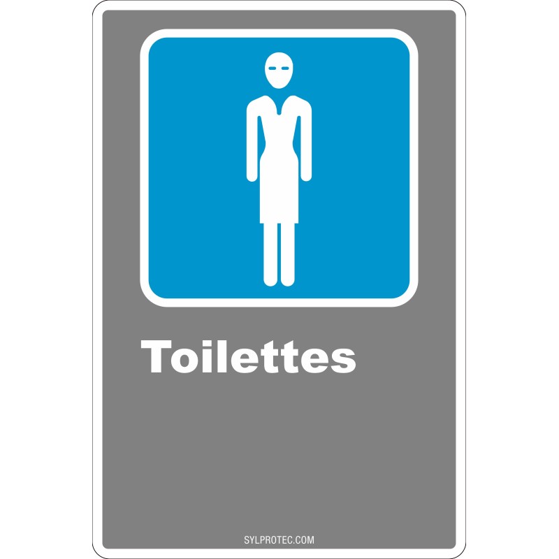 Affiche CDN «Toilette» pour femme de langue française: langues, formats et matériaux variés + options
