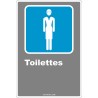 Affiche CDN «Toilette» pour femme de langue française: langues, formats et matériaux variés + options