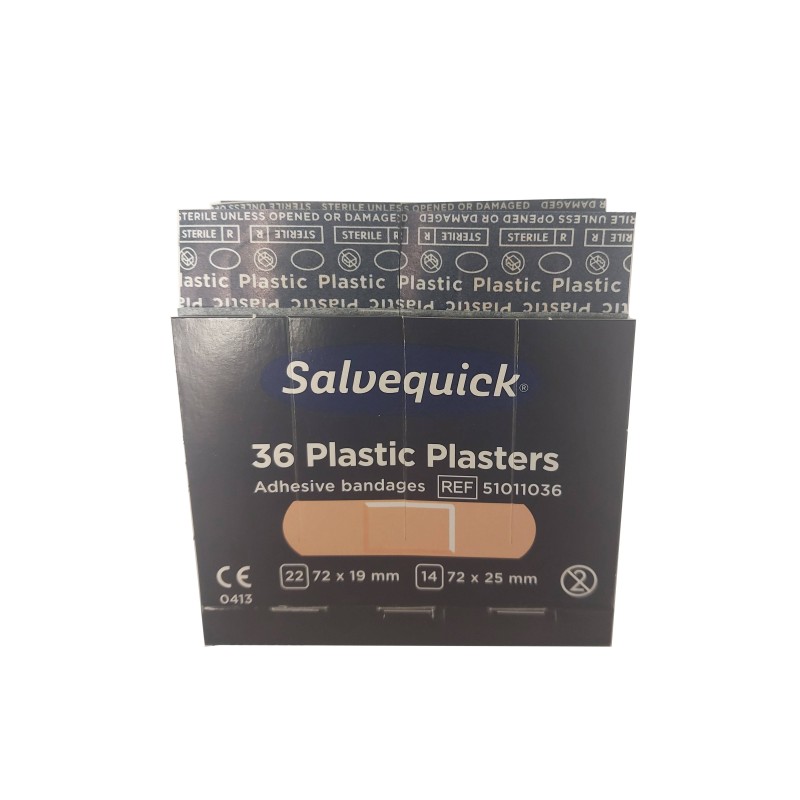6 recharges de 36 pansements en plastique pour distributeur Salvequick (PS120)
