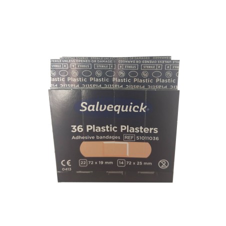6 recharges de 36 pansements en plastique pour distributeur Salvequick (PS120)