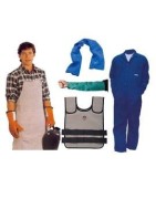 Vêtements ignifuge et accessoires rafraîchissants.