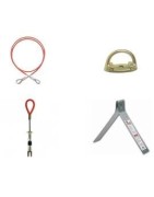 Various anchoring for roof, concrete or steel.