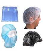 Disposable caps, beard  and hair nets and dispensers.